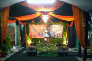 Tenda Dekorasi Nuansa Oranye Hitam Tenda Nuansa Persija