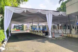 Tenda Semi Dekorasi Nuansa Full Putih Tenda Dekor Semi