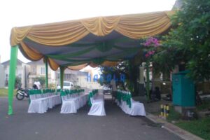 Tenda Semi Dekorasi Nuansa Putih Gold Hijau Tenda Semi Dekorasi Nuansa Putih Gold Hijau